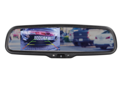 4,3 inch zelf dimmende spiegelmonitor 2 video-ingangen