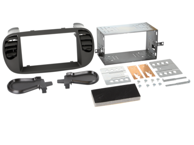 2-DIN Paneel Fiat 500/ 500C 2007-2015 - Zwart