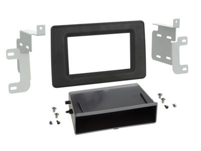 2-DIN Paneel met opbergvak Nissan NV400 - Opel Movano - Renault Master - Zwart
