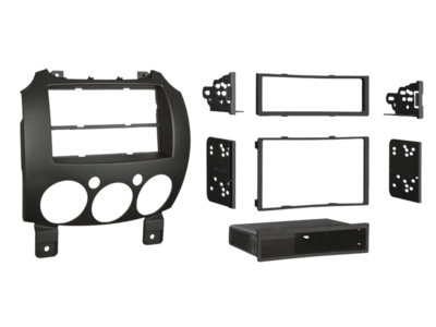 2-DIN Paneel Mazda 2 (DE)- 10/2007- 02/2015 - Zwart