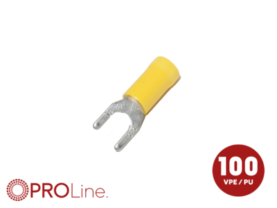 Kabelvork 4.0x6.0 geel M5 (100stuks) ACV PROLine