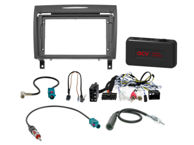 ACV - 9" Kit Mercedes SLK(R171) 03/2004-03/2008 SWC/antenne/Amp - 2-DIN Kit - artikel 691191-90-2