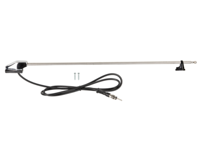 Raamstijl antenne AM/FM chroom 100cm 3 delig uitschuifbaar
