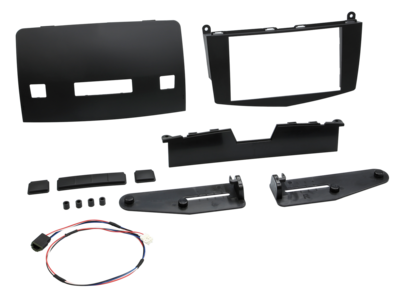 2-DIN Paneel Mercedes Benz C-Klasse ( W204)(S204) 2007-2011 - Zwart