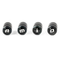 Opti Car Parts - Aluminium zwarte ventieldop AMiO 4 stuks - Auto-accessoires - artikel 03277