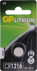 GP Lithium knoopcel CR1216 blister 1