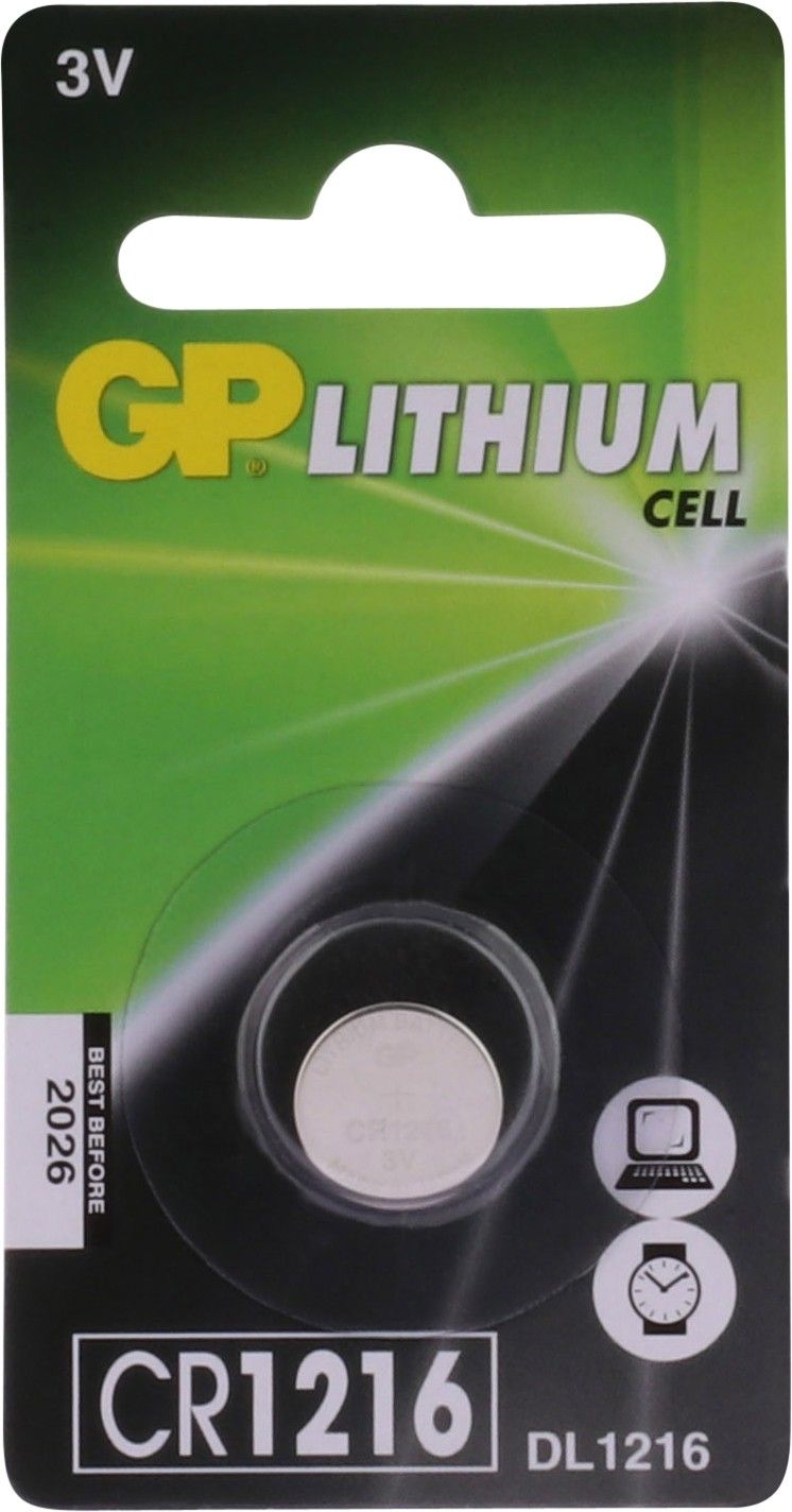 GP Lithium knoopcel CR1216 blister 1