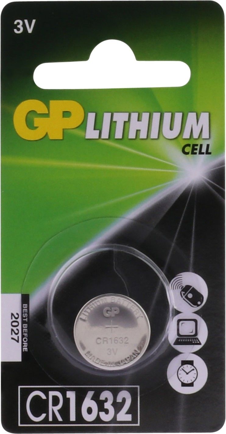 GP Lithium knoopcel CR1632 blister 1