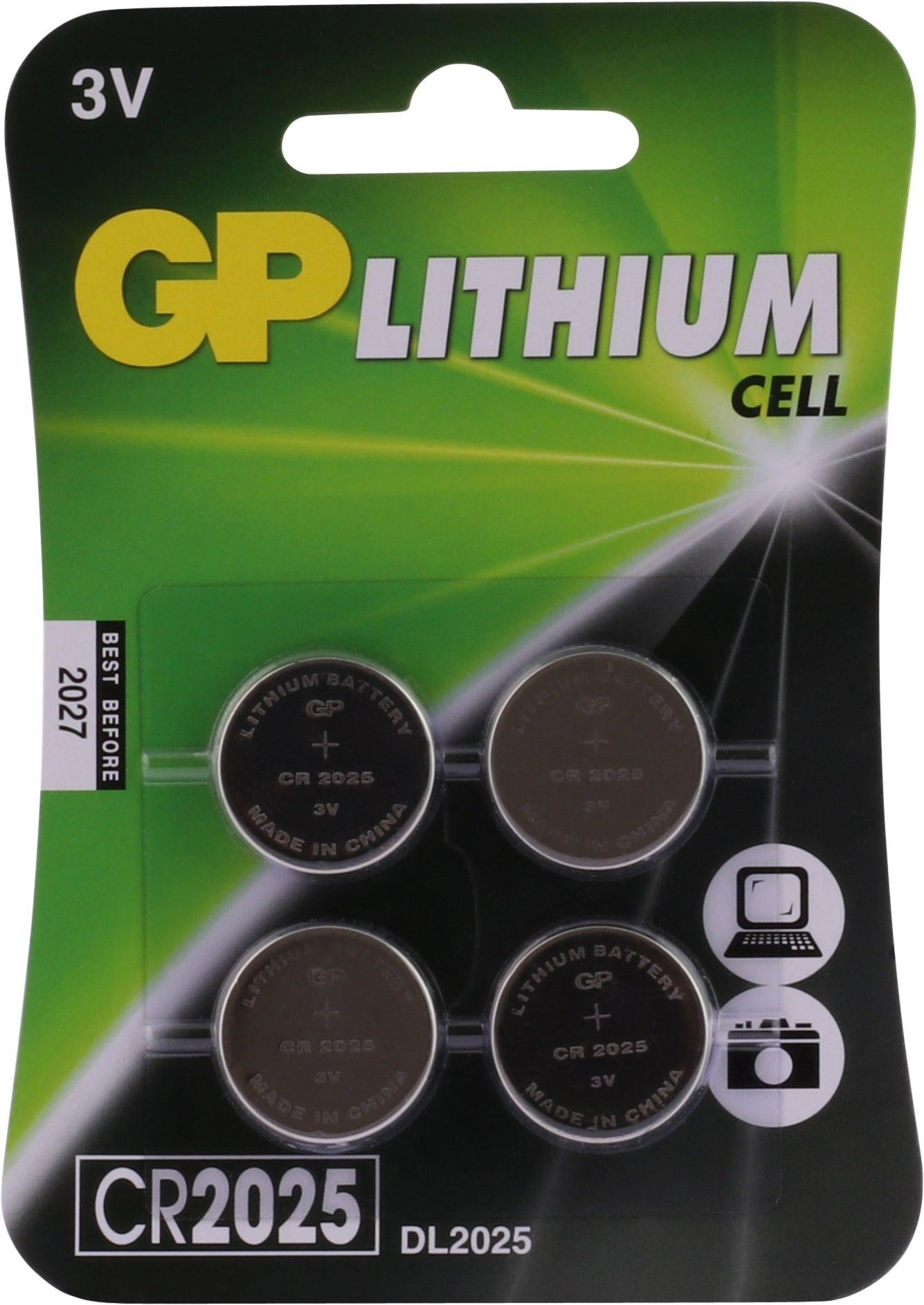 GP Lithium knoopcel CR2025 blister 1x4