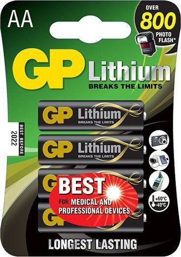 GP Primary Lithium AA blister 4