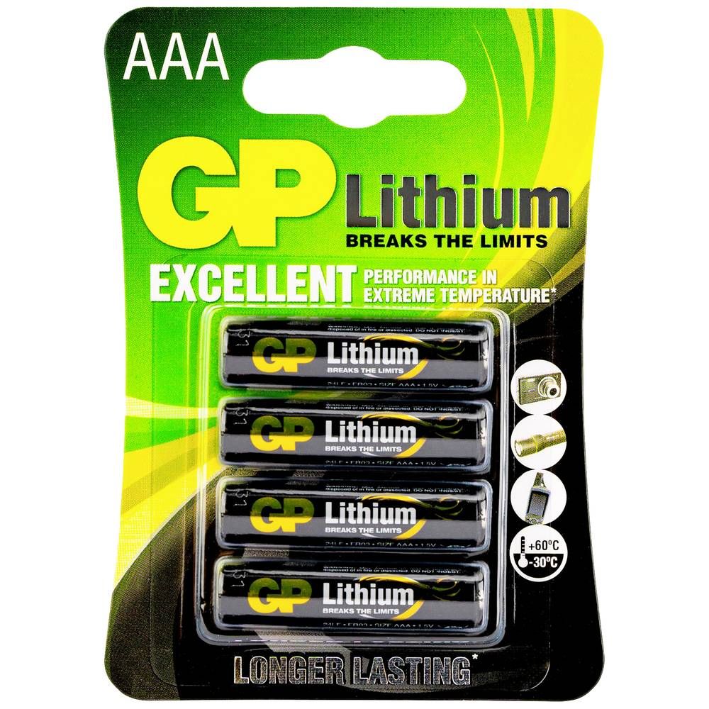 GP Primary Lithium AAA blister 4