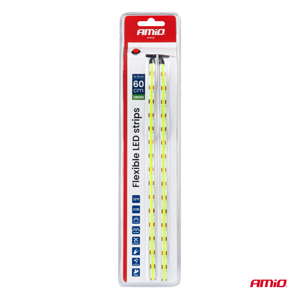 Flexibele LED COB-strips groen 2x30 cm 12V AMiO 04573 - AMiO 04573 - productafbeelding 10
