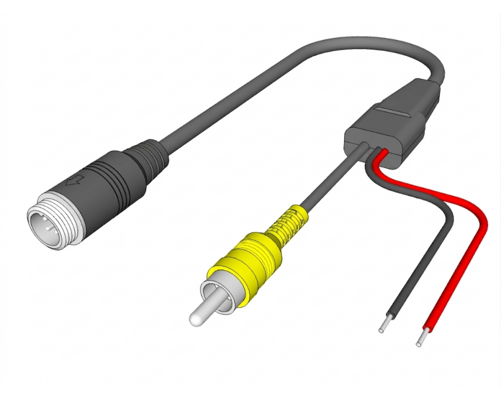 Camera-adapterkabel 4 Pins naar RCA Aviation
