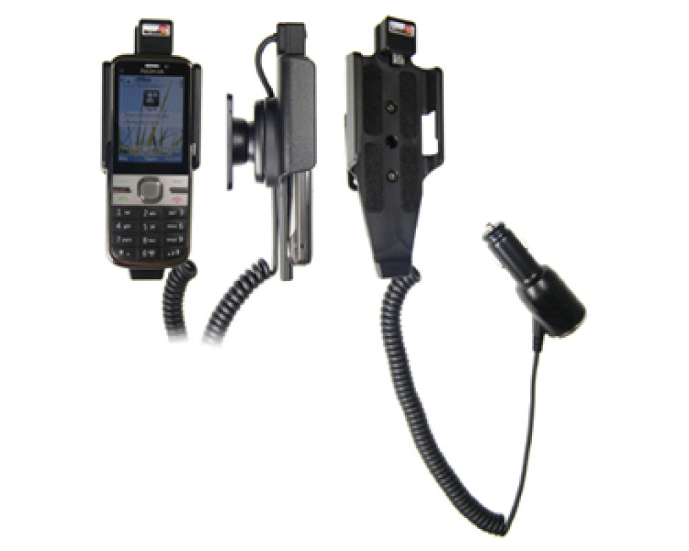 Brodit - Nokia C5 Actieve houder met 12/24V lader Let Op: Uitlopend Artikel, Kan niet retour! - Telefoon- & Tablethouder - ar