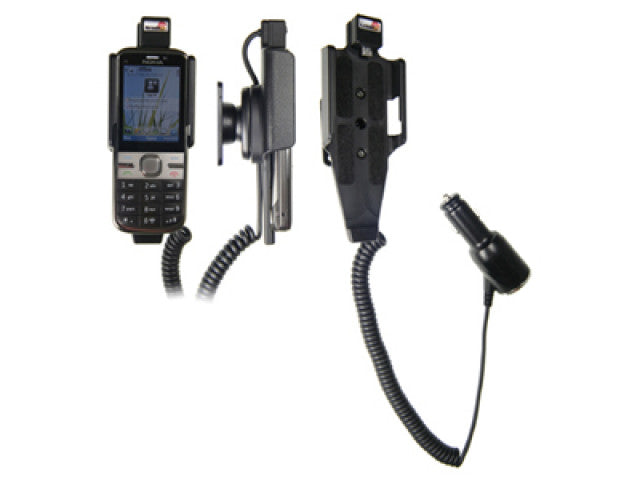 Brodit - Nokia C5 Actieve houder met 12/24V lader Let Op: Uitlopend Artikel, Kan niet retour! - Telefoon- & Tablethouder - ar