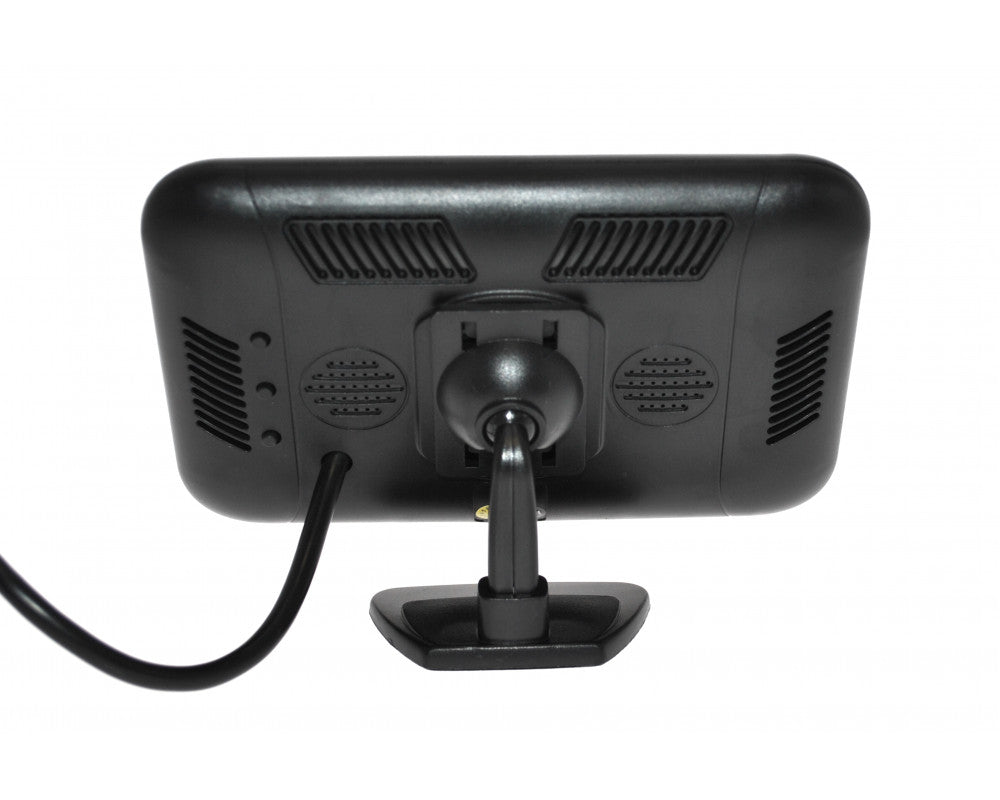 LCD monitor 5" AHD met 2x RCA inputs.