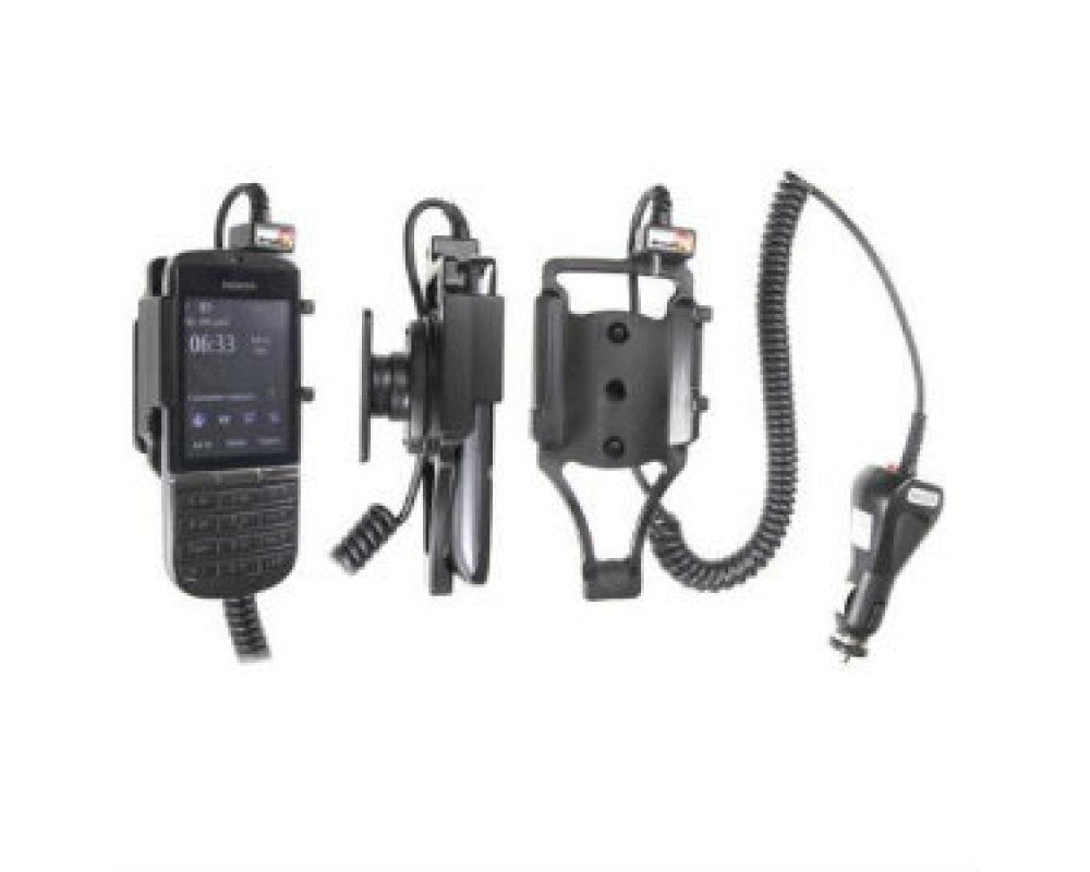 Brodit - Nokia Asha 300 Actieve houder met 12/24V lader. Let op: Uitlopend artikel, Kan niet retour! - Telefoon- & Tablethoud