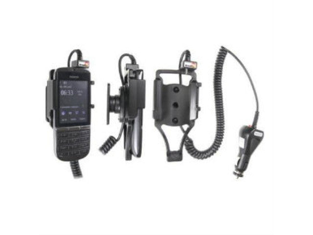 Brodit - Nokia Asha 300 Actieve houder met 12/24V lader. Let op: Uitlopend artikel, Kan niet retour! - Telefoon- & Tablethoud