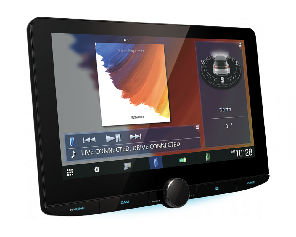 Kenwood DMX5623DABS - 10" HD Zwevend scherm - Draadloze carplay + Android Auto (incl dab antenne)