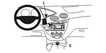 Brodit Extra Stevige Proclip 213029 t.b.v. - Ford Focus - 1999-2004 - Brodit For - Ford Focus 1999-2004