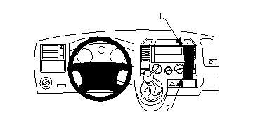 Brodit Extra Stevige Proclip 213440 t.b.v. - Volkswagen T5 Transporter/Pickup -  - Volkswagen T5 Transporter/Pickup 2003-2009