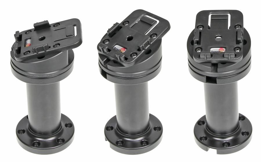 Pedestal Mount 4 for cable Kop 15° & MoveClip H:135mm Black