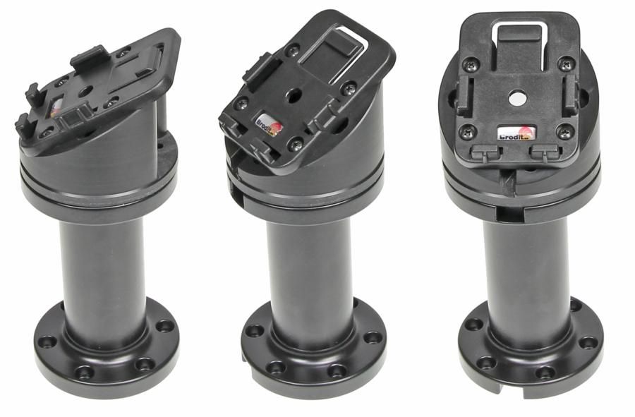 Pedestal Mount 4 for cable Kop 30° & MoveClip H:153mm Black