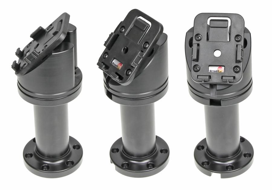 Pedestal Mount 4 for cable Kop 45° & MoveClip H:166mm Black