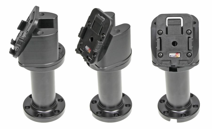 Pedestal Mount 4 for cable Kop 60° & MoveClip H:168mm Black