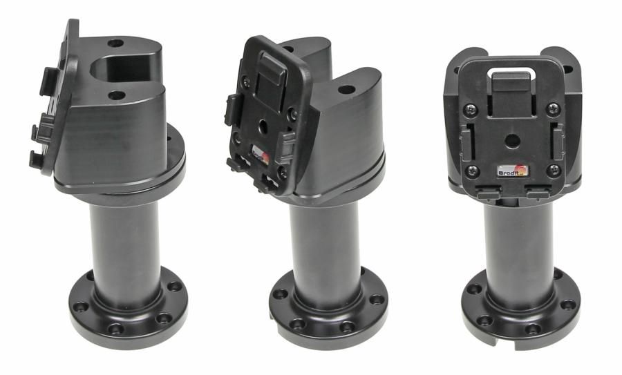 Pedestal Mount 4 for cable Kop 75° & MoveClip H:172mm Black