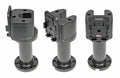 Pedestal Mount 4 for cable Kop 90° & MoveClip H:169mm Black