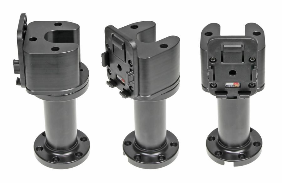 Pedestal Mount 4 for cable Kop 90° & MoveClip H:169mm Black