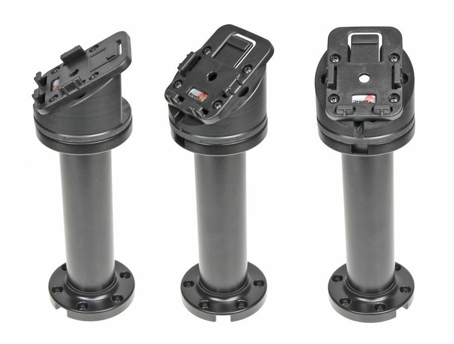 Pedestal Mount 6 for cable Kop 30° & MoveClip H:203mm Black