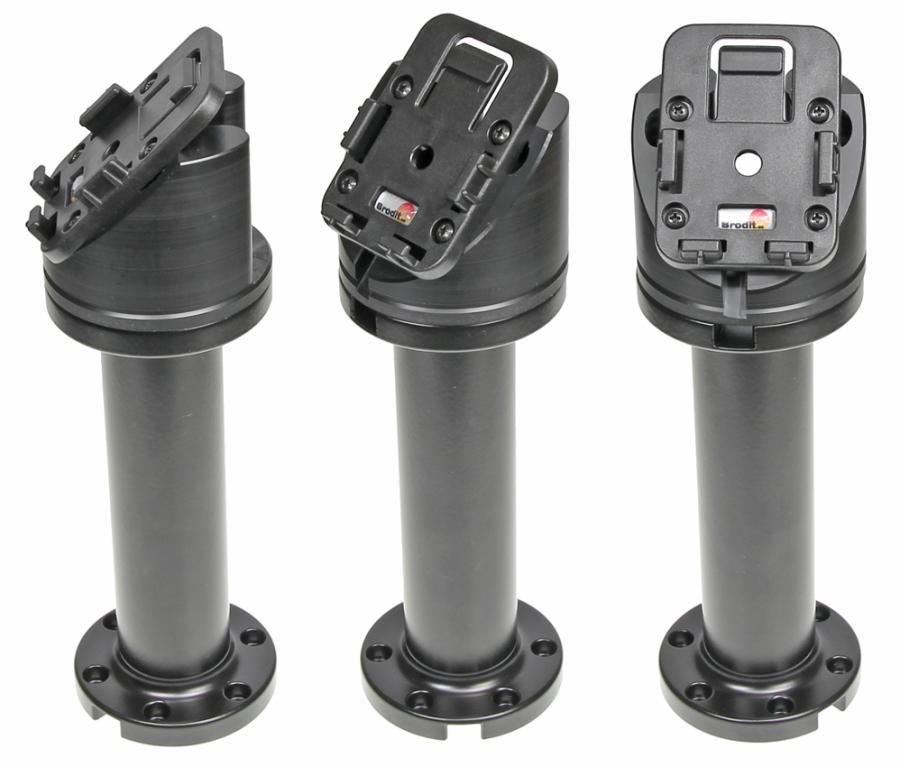 Pedestal Mount 6 for cable Kop 45° & MoveClip H:216mm Black