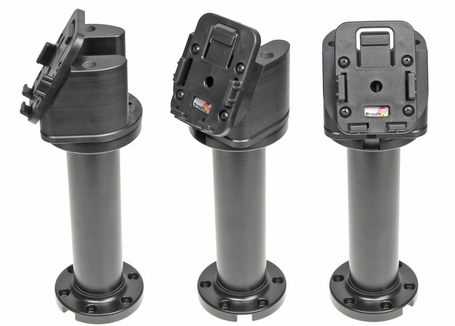 Pedestal Mount 6 for cable Kop 60° & MoveClip H:218mm Black