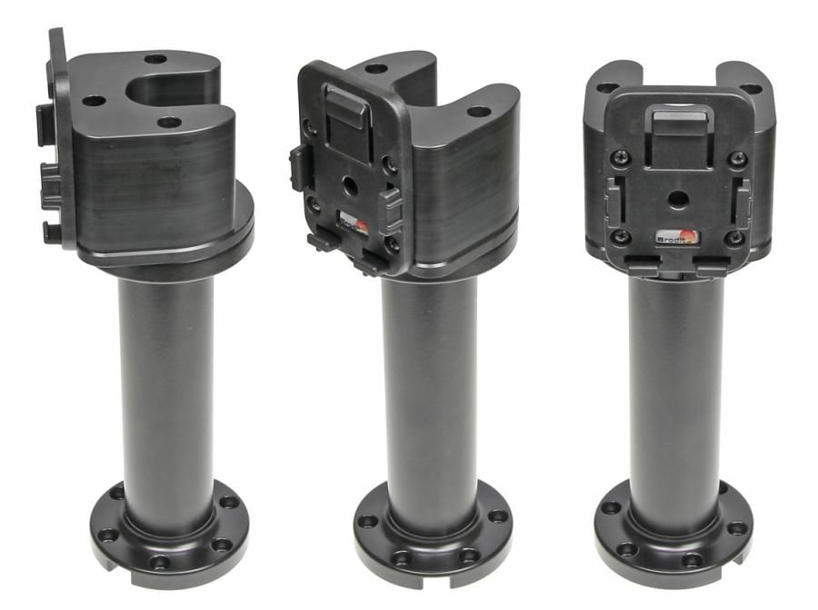 Pedestal Mount 6 for cable Kop 90° & MoveClip H:200mm Black