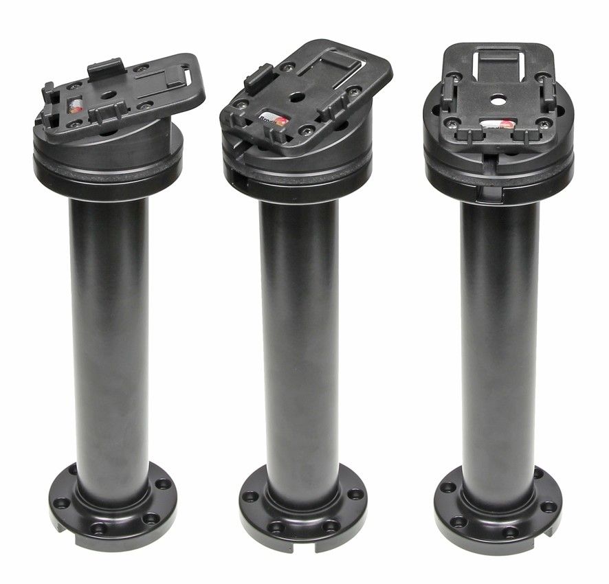 Pedestal Mount 8 for cable Kop 15° & MoveClip H:235mm Black