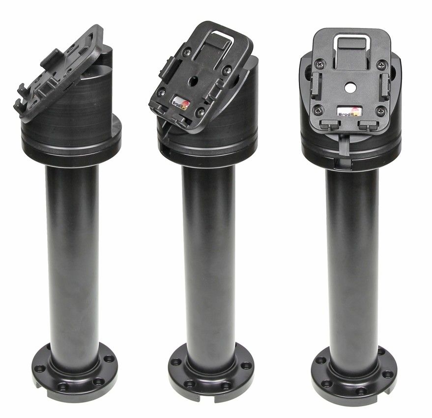 Pedestal Mount 8 for cable Kop 45° & MoveClip H:250mm Black
