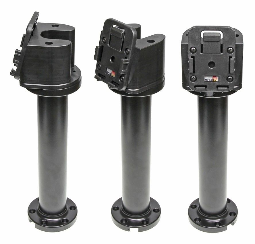 Pedestal Mount 8 for cable Kop 75° & MoveClip H:250mm Black