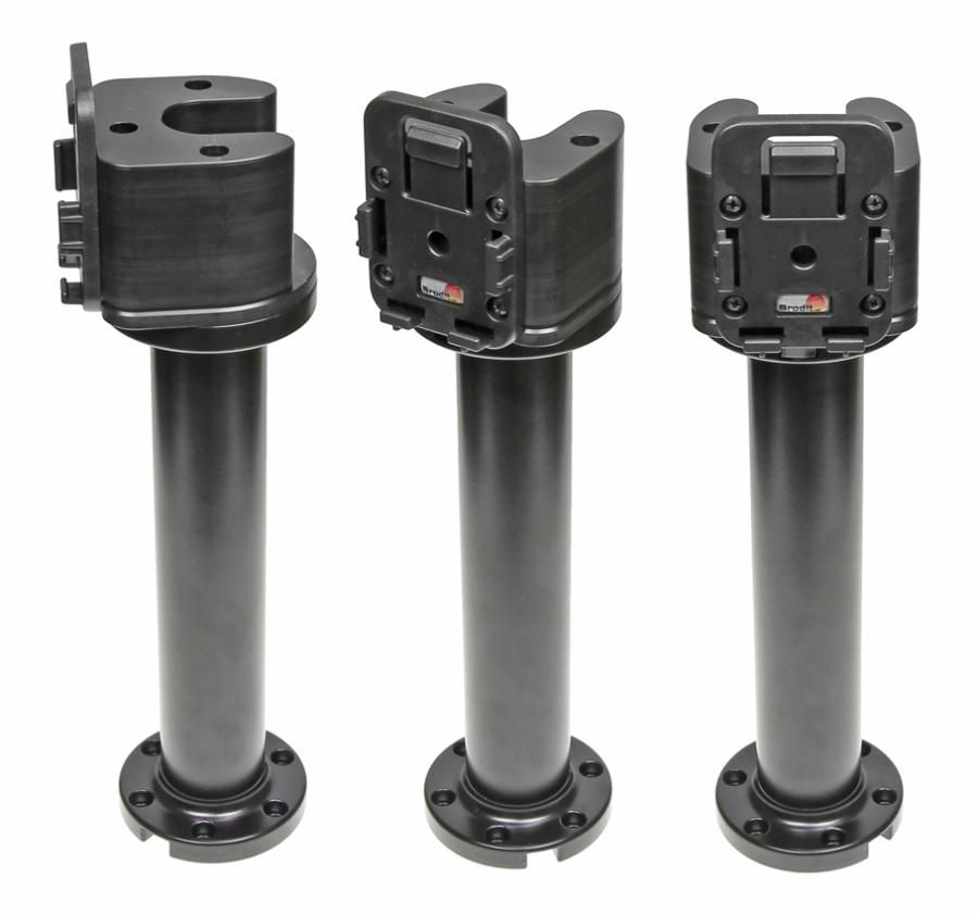 Pedestal Mount 8 for cable Kop 90° & MoveClip H:250mm Black