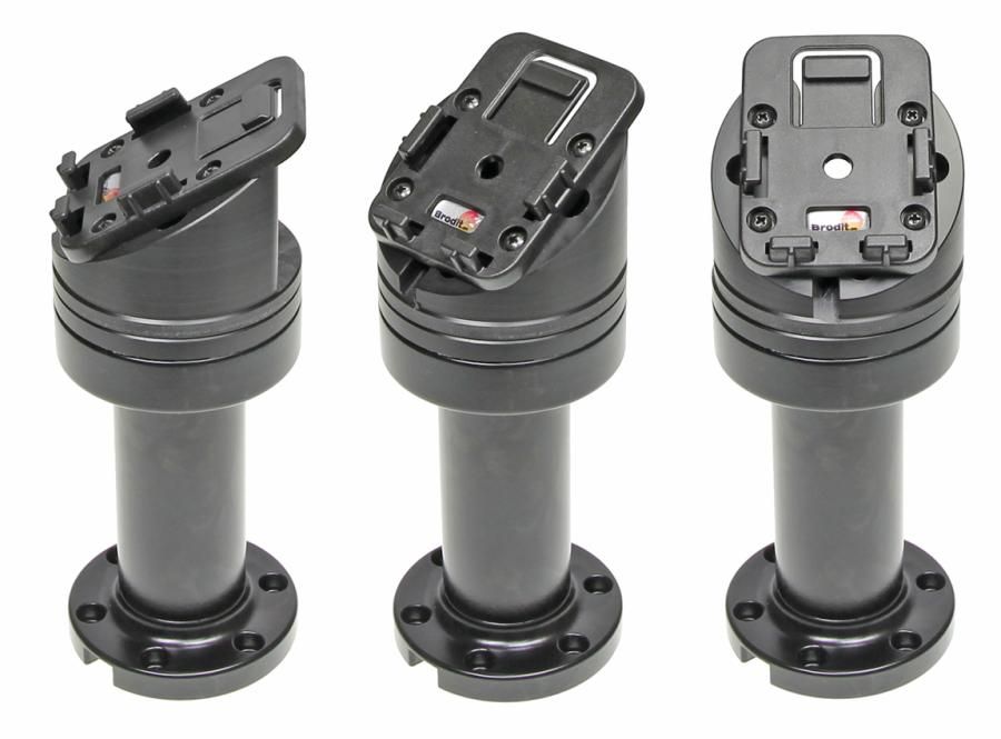 Pedestal Mount Swiv. 4 5 Kop 30° & MoveClip H:159mm Black