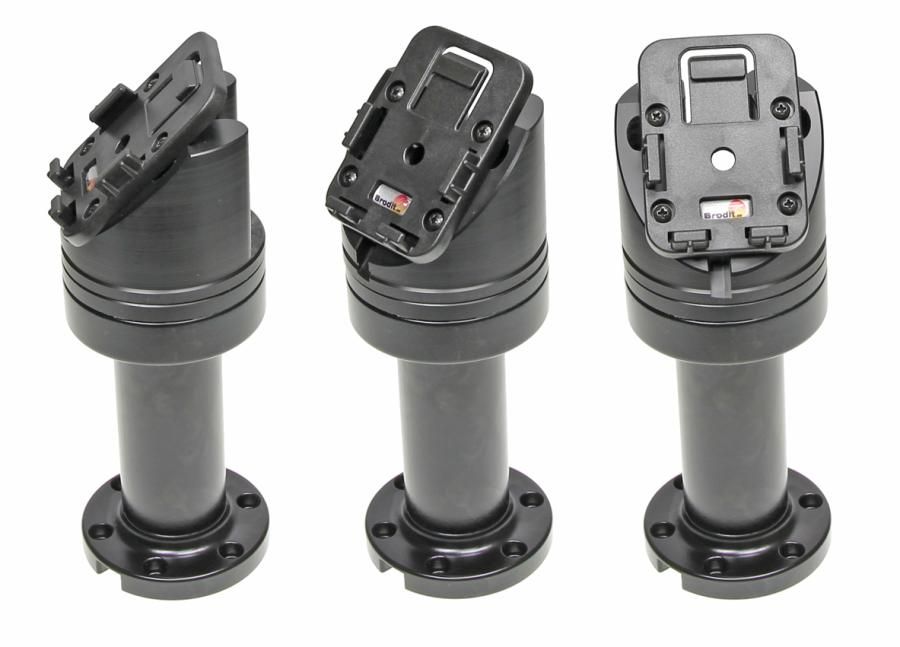 Pedestal Mount Swiv. 4 5 Kop 45° & MoveClip H:165mm Black