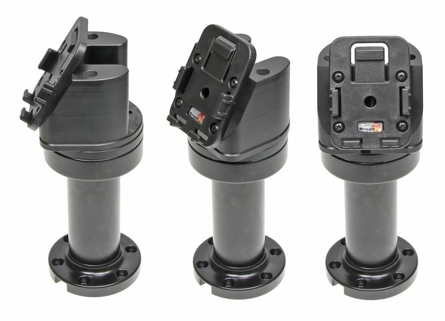 Pedestal Mount Swiv. 4 5 Kop 60° & MoveClip H:165mm Black