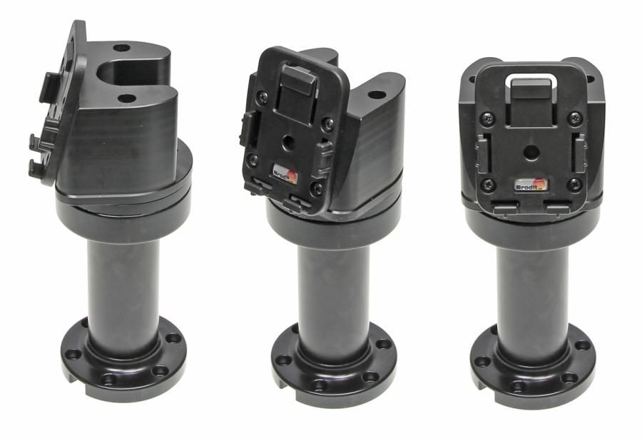 Pedestal Mount Swiv. 4 5 Kop 75° & MoveClip H:165mm Black