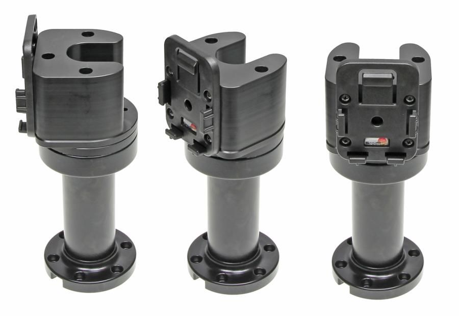 Pedestal Mount Swiv. 4 5 Kop 90° & MoveClip H:165mm Black