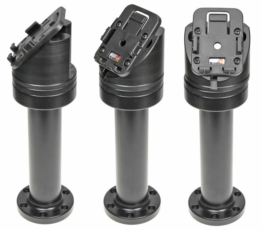 Pedestal Mount Swiv. 6 5 Kop 45° & MoveClip H:215mm Black