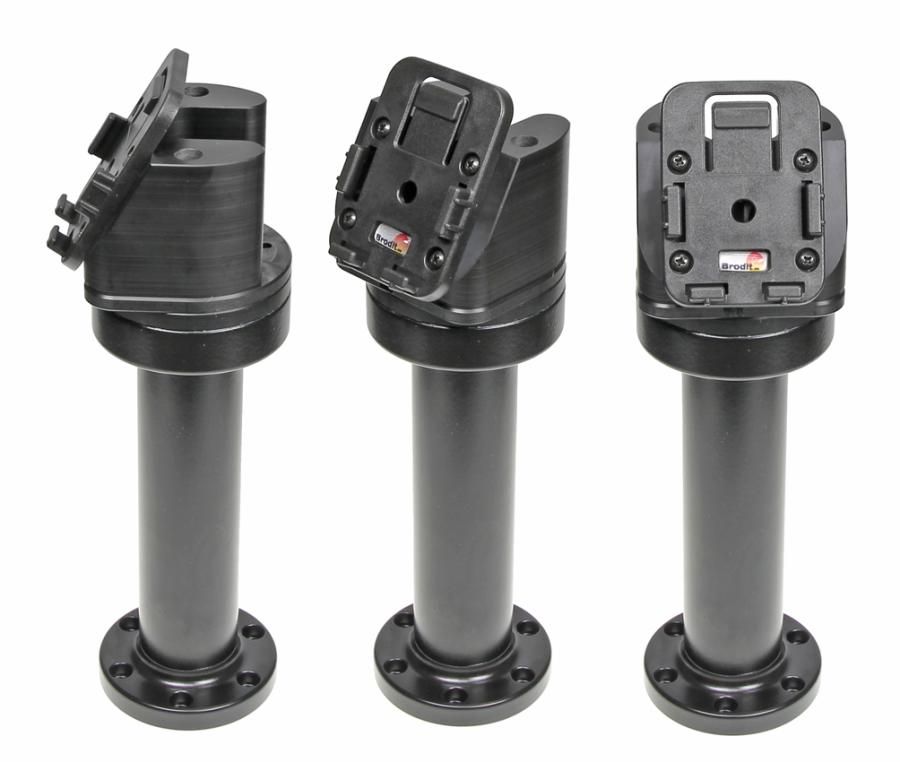 Pedestal Mount Swiv. 6 5 Kop 60° & MoveClip H:215mm Black