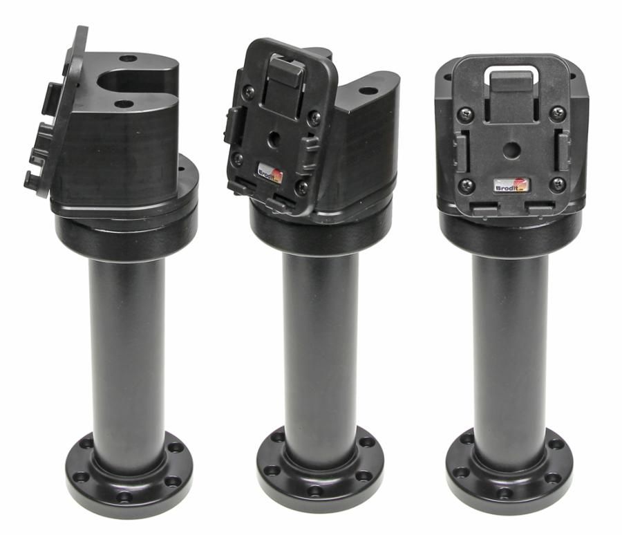 Pedestal Mount Swiv. 6 5 Kop 75° & MoveClip H:215mm Black