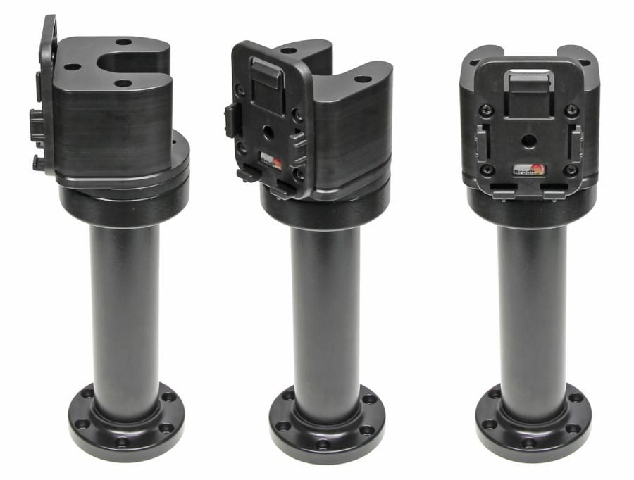 Pedestal Mount Swiv. 6 5 Kop 90° & MoveClip H:215mm Black