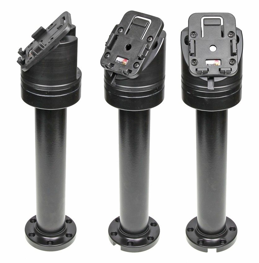 Pedestal Mount Swiv. 8 5 Kop 45° & MoveClip H:265mm Black